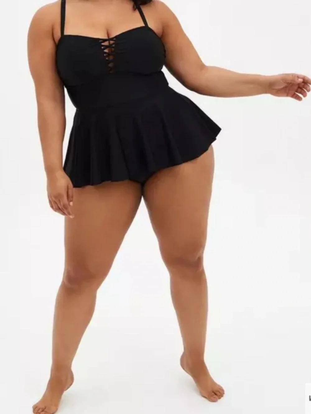 NWOT Women’s Plus Size Torrid Wireless Peplum One Piece Swimsuit